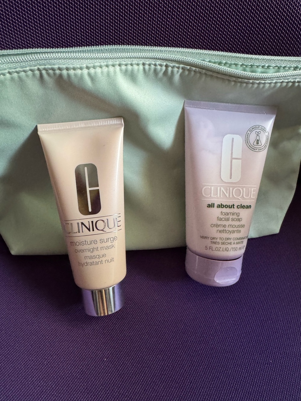 Clinique Moisture Surge & All About Clean Duo with bag